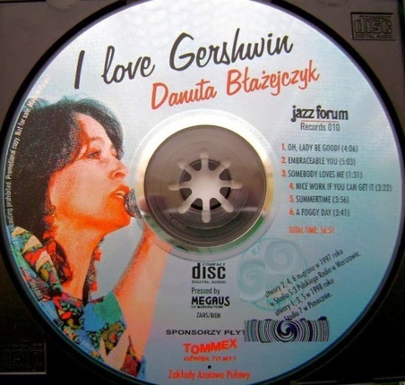 BŁAŻEJCZYK DANUTA - I Love Gershwin. Okładka płyty