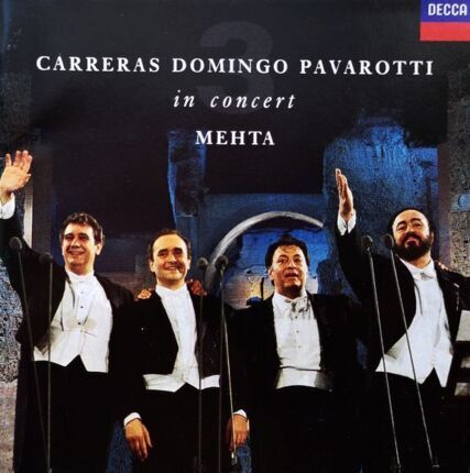 CARRERAS, DOMINGO, PAVAROTTI - Three Tenors in Concert, Roma 1990. Okładka płyty