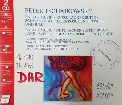 CZAJKOWSKI PIOTR - Ballet Music, Nutcracker Suite, Swan Lake, Sleeping Beauty, Romeo and Juliet. Okładka płyty