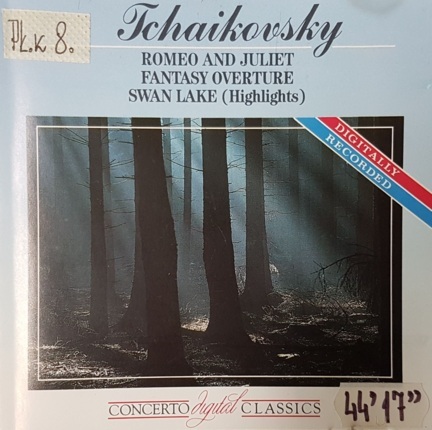CZAJKOWSKI PIOTR - Romeo and Juliet, Fantasy Overture, Swan Lake (Highlights). Okładka płyty
