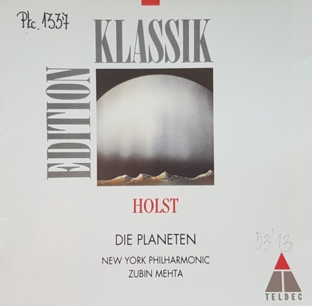 HOLST GUSTAV - Planets. Suite for large Orchestra, op. 32. Okładka płyty