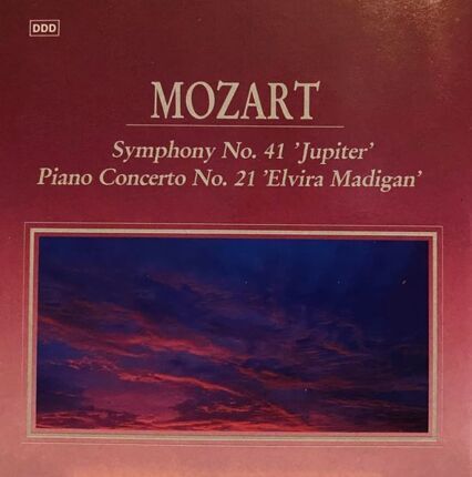 MOZART WOLFGANG AMADEUSZ - Symphony No. 41 'Jupiter', Piano Concerto No. 21 'Elvira Madigan'. Okładka płyty
