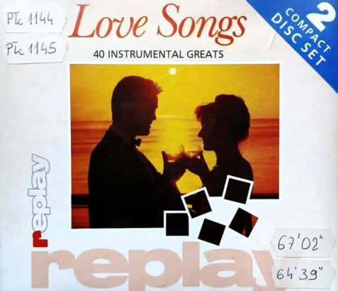NORTH RICKY, SEYMOUR LIGHT ORCHESTRA, BRANCASTER STUDIO ORCHESTRA - Love Songs. 40 Instrumental Greats. Okładka płyty