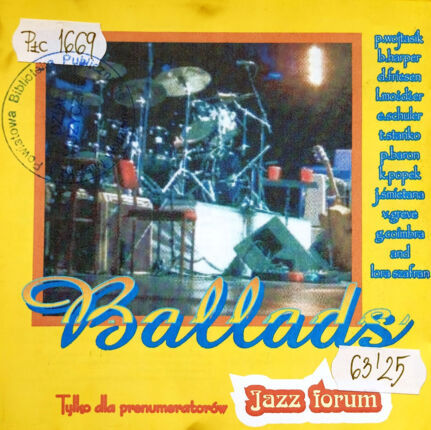 Ballads (Jazz Forum). Okładka płyty