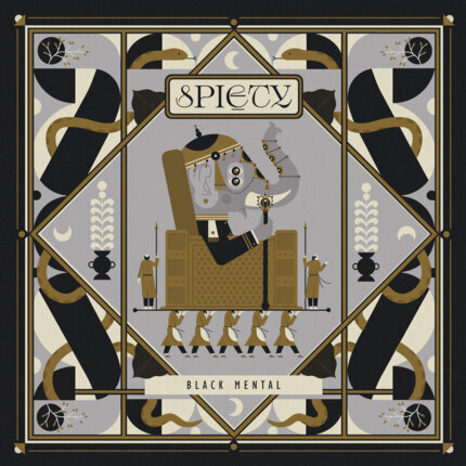 SPIĘTY - Black Mental. Okładka płyty