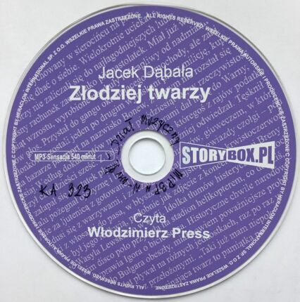 DĄBAŁA JACEK - ZŁODZIEJ TWARZY
