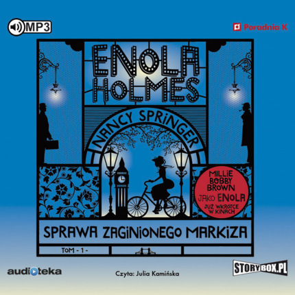 SPRINGER NANCY - ENOLA HOLMES 1. SPRAWA ZAGINIONEGO MARKIZA. okładka ksiązki audio