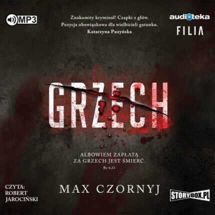 CZORNYJ MAX - KOMISARZ ERYK DERYŁO 1. GRZECH. okładka książki audio