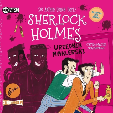 DOYLE ARTHUR CONAN – SHERLOCK HOLMES 19. URZĘDNIK MAKLERSKI (KLASYKA DLA DZIECI). Okładka książki audio