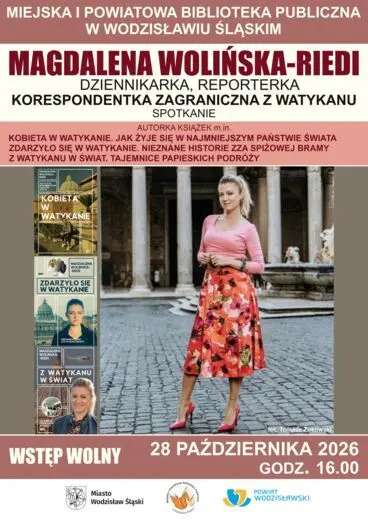 MAGDALENA WOLIŃSKA-RIEDI. SPOTKANIE AUTORSKIE - 28 października 2026, godz. 16.00