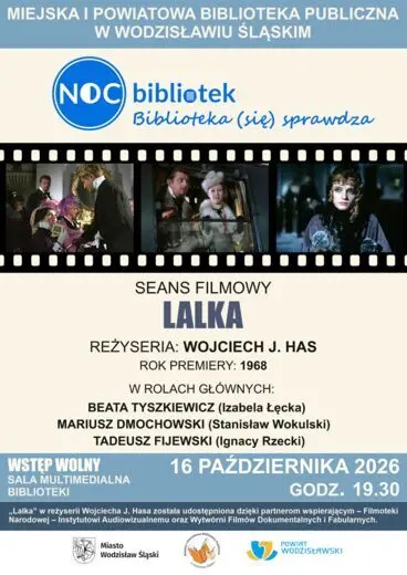 LALKA. SEANS FILMOWY. NOC BIBLIOTEK - 16 października 2026, godz. 19.30