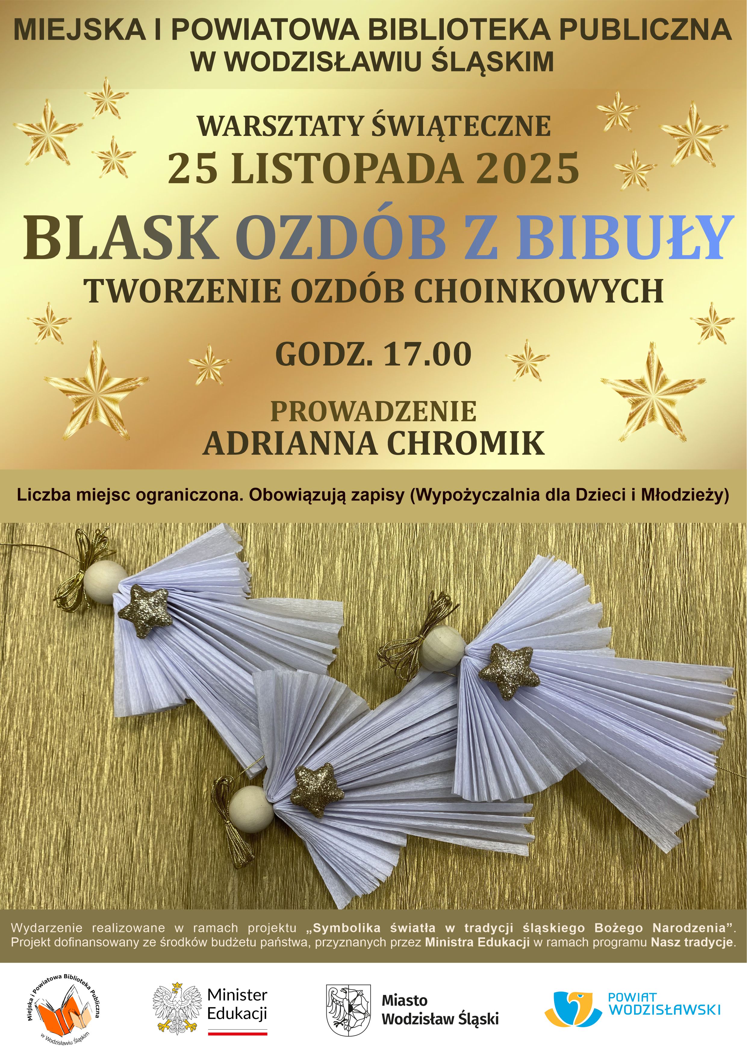BLASK OZD&Oacute;B Z BIBUŁY. WARSZTATY ŚWIĄTECZNE - 25 listopada 2025, godz. 17.00
