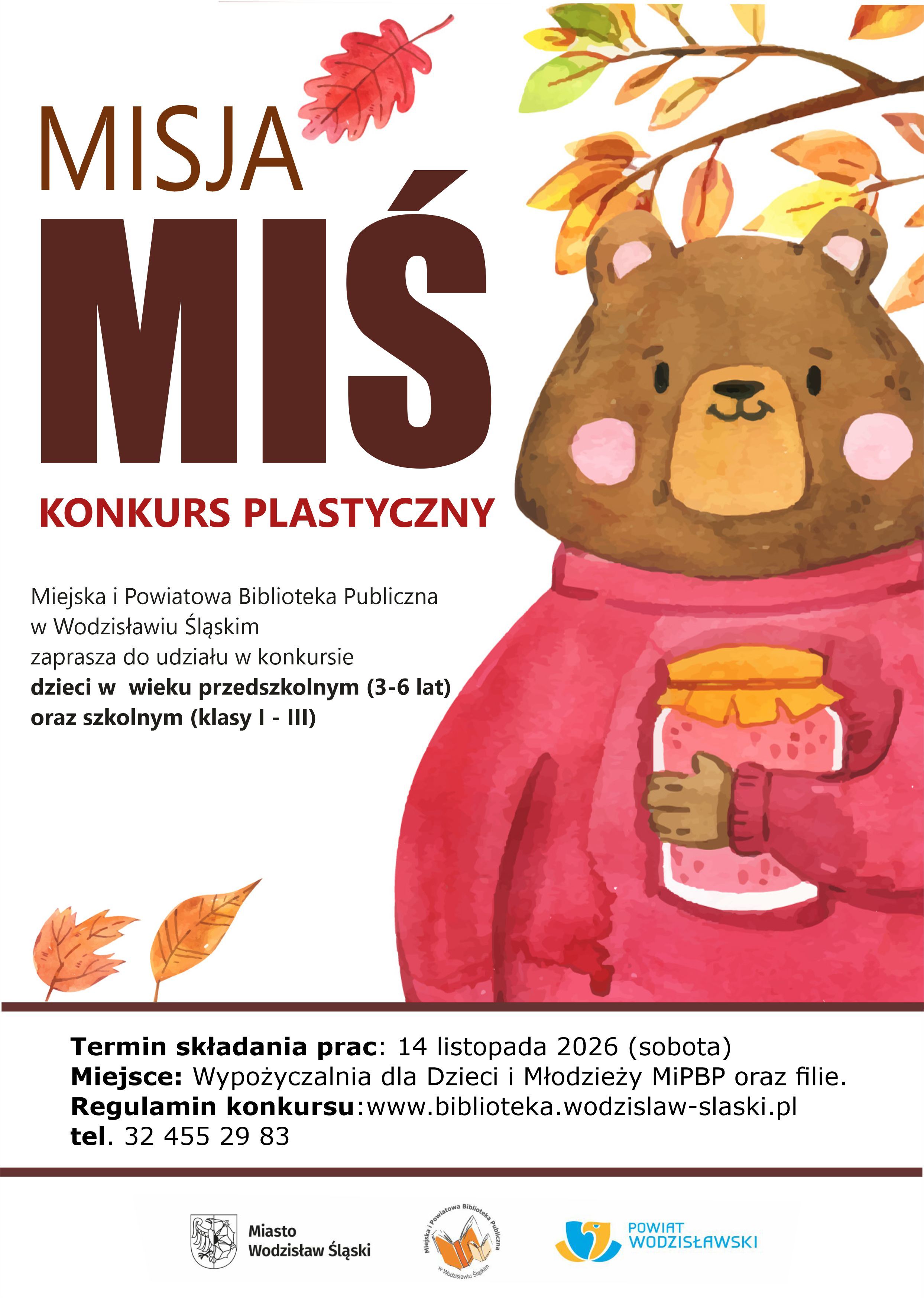 MISJA: MIŚ 2026. KONKURS PLASTYCZNY DLA DZIECI - do 14 listopada 2026