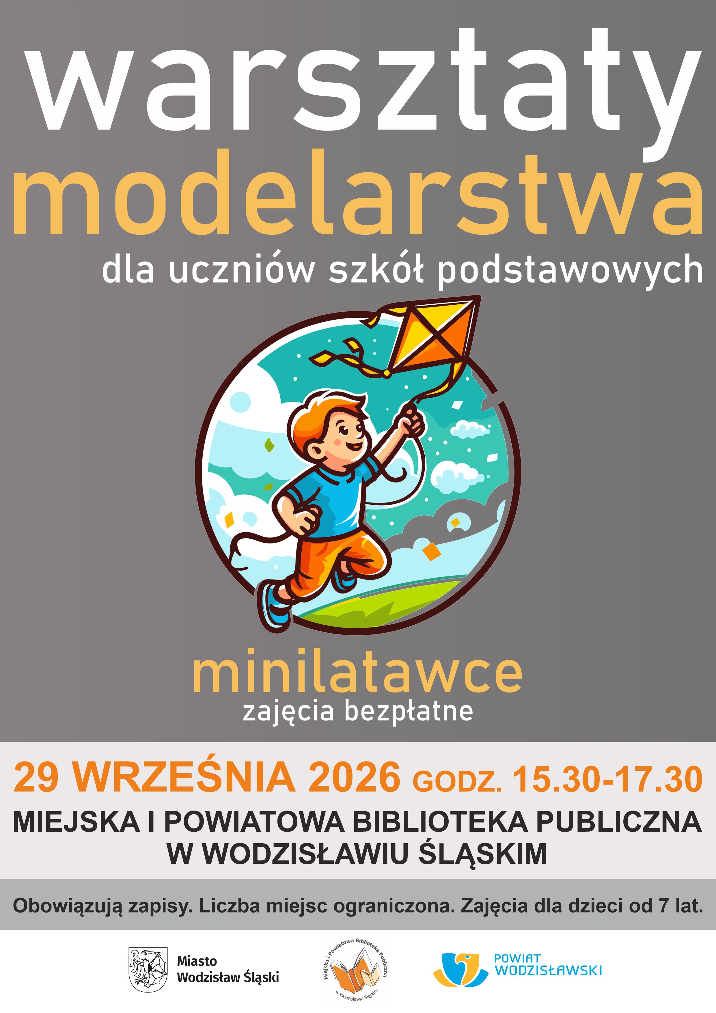 MINILATAWCE. WARSZTATY MODELARSTWA DLA UCZNI&Oacute;W SZK&Oacute;Ł PODSTAWOWYCH - 29 września 2026, godz. 15.30-17.30