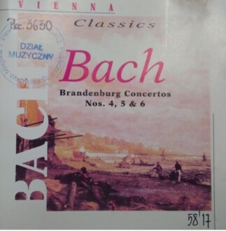 Zdjęcie do BACH JOHANN SEBASTIAN - Brandenburg Concertos Nos. 4, 5, 6