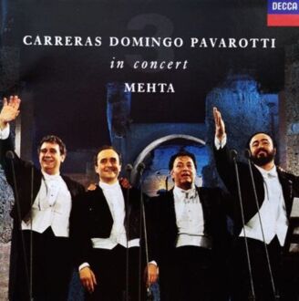 CARRERAS, DOMINGO, PAVAROTTI - Three Tenors in Concert, Roma 1990. Okładka płyty
