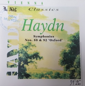 Zdjęcie do HAYDN JOSEPH - Symphonies Nos. 88 &amp; 92 'Oxford'