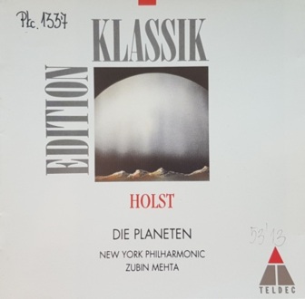 HOLST GUSTAV - Planets. Suite for large Orchestra, op. 32. Okładka płyty