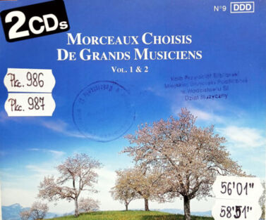 Morceaux Choisis De Grands Musiciens - Kleine Stücke Grosser Meister - Short Pieces Great Composers (Vienna Master Series). Okładka płyty