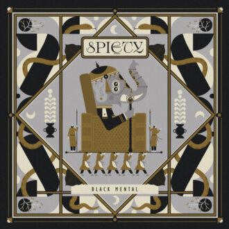 SPIĘTY - Black Mental. Okładka płyty