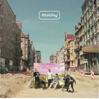 MUCHY - Szaroróżowe. Okładka płyty