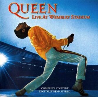 QUEEN - Live At Wembley Stadium. Okładka płyty