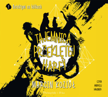 KOZIOŁ MARCIN - DETEKTYWI NA KÓŁKACH 2. TAJEMNICA PRZEKLĘTEJ HARFY. okładka książki audio
