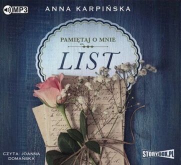 KARPIŃSKA ANNA - PAMIĘTAJ O MNIE 1. LIST. okłaska ksiązki audio